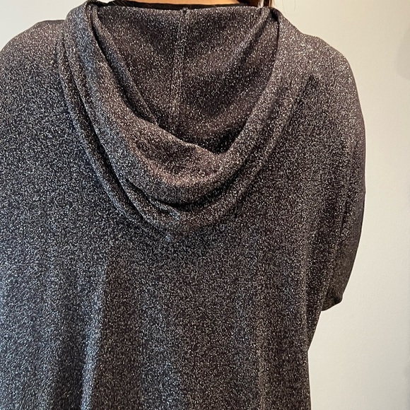 Tommy HILFIGER Womens Silver Long Sleeve Hooded Blouse - Picture 5 of 5